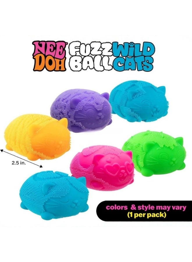 Needoh NEE DOH Fuzz Ball Wild Cats Squishy Stress Ball - Cute Cat Fidget Toy for Kids & Adults, Soft Squeeze Stress Relief Ball - Image 4