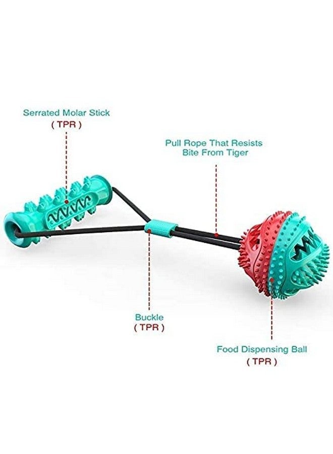 ألعاب شد الحبل للكلاب لمضغ الطعام بشكل عدواني وألعاب توزيع الطعام للكلاب والجراء - متعددة الألوان - Image 3