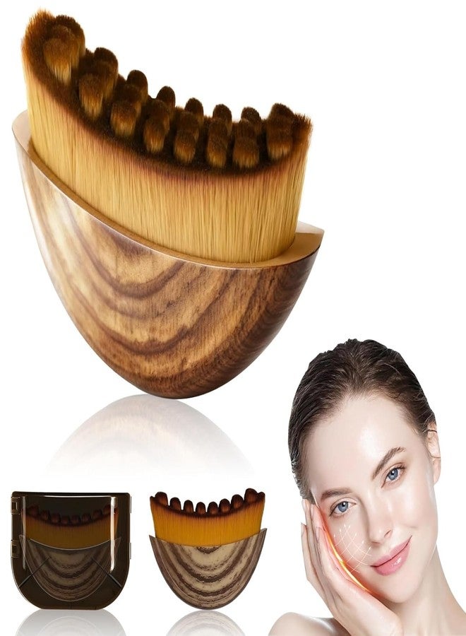 Wrixty Facial Lymphatic Drainage Brush – Deep Cleansing & Contouring Face Tool – Soft Bristle Skin Massage Brush for Glow, Tightening & Detox - Image 1