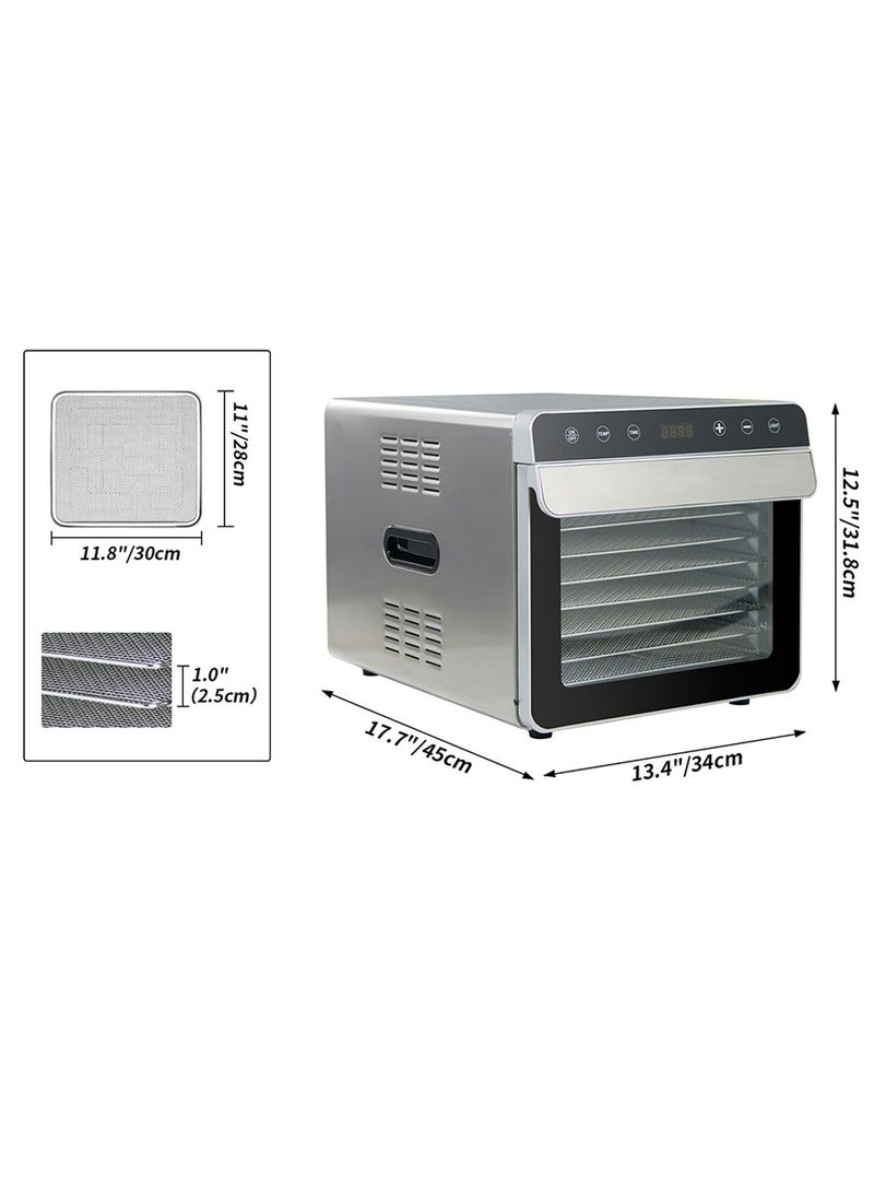 ET-LIFE - 8 Layer Food Dehydrator Machine, Stainless Steel, Dryer for Herb, Meat, Beef, Fruit and Vegetables, Digital Adjustable Timer and Temperature Control, Over Heat Protection - Image 1