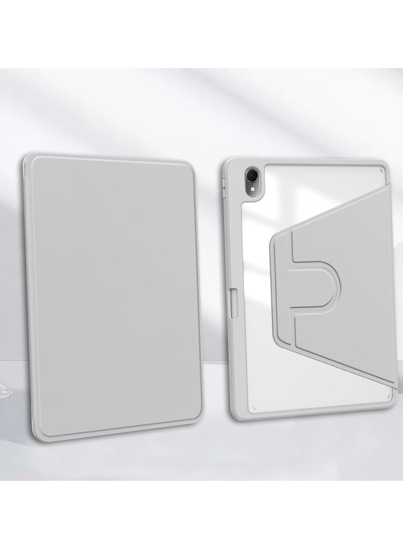VKL Clear Back Case Compatible with Huawei MatePad Air 11.5 Inch Released 2023 with Pen Holder, 360 Degree Swivel Stand Folio Flip Smart Tablet Cover Auto Sleep/Wake Tablet Case (Grey) - Image 2