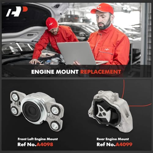 A-Premium Engine Motor Mount Kit Compatible with Volvo XC60 2016-2016, S60 2011-2016, XC70 2008-2015, S80 2007-2015, V60 2015-2016, V70 2008-2010, 3.0L 3.2L, 2-PC Set, Replace# 30793427 - Image 2