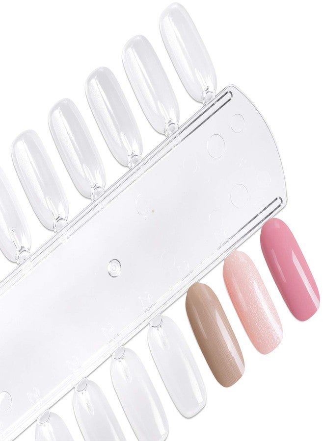 Pana 10 Palettes Beauticom 36 Nail Tips Display Board for Nail Art Design Pattern Practice and Swatch Nail Polish Colors (36 Tips Palette (Clear), 10 Pieces) - Image 3