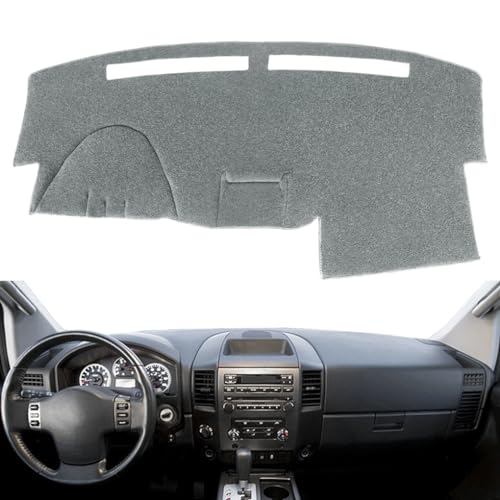 Yiz Dashboard Cover Dash Cover Mat Pad Carpet Custom Fit for Nissan Titan Armada Without Sensor w/o Navigation(Dark Gray) Y30 - Image 2