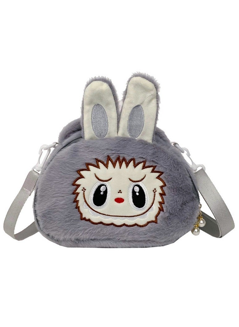 LABUBU Labubu Crossbody Bag Cartoon Backpack Doll Change Plush Bag Backpack