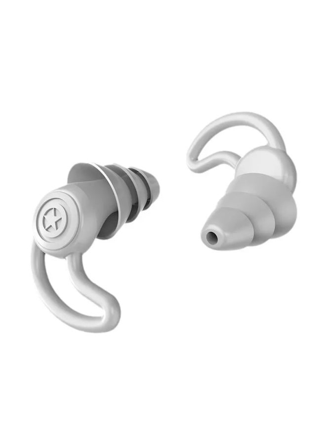 Anti-noise Noise Reduction Silicone Earplugs Swimming Waterproof Earplugs Painless Ear Hanging Type Student Dormitory Comfortable Learning Protection-Color:White Color Box + Blister Packaging + Storage Box