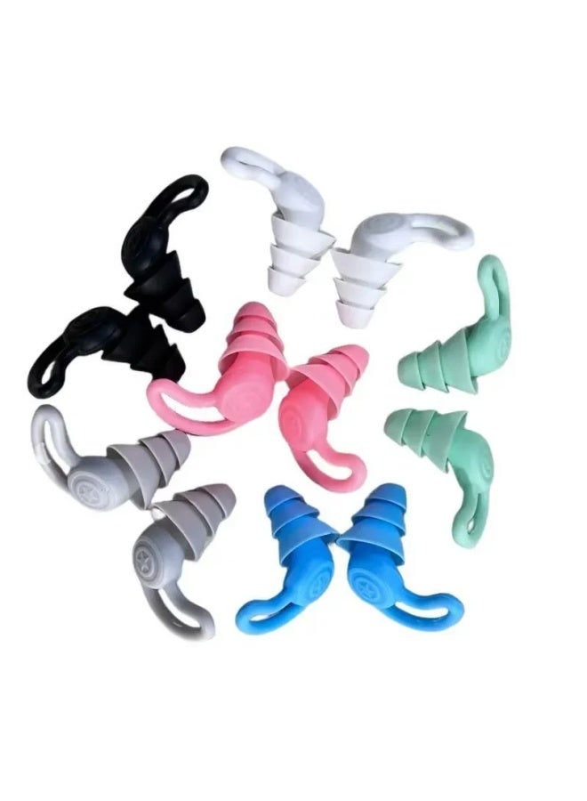 Anti-noise Noise Reduction Silicone Earplugs Swimming Waterproof Earplugs Painless Ear Hanging Type Student Dormitory Comfortable Learning Protection-Color:White Color Box + Blister Packaging + Storage Box