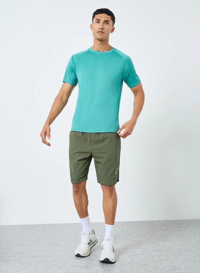 Styli Active Men Green Regular Fit Active Shorts