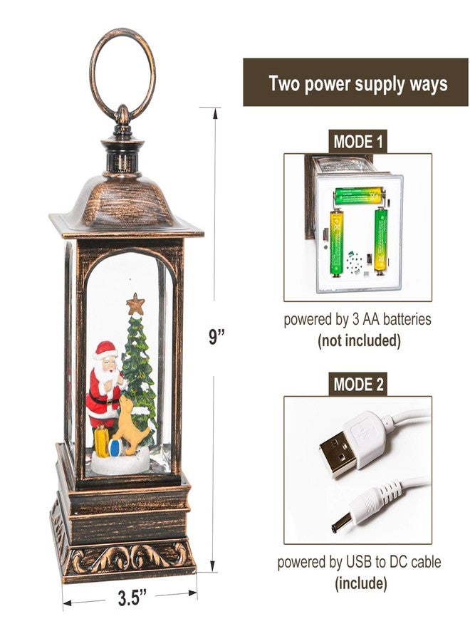 جريلونا كرة ثلجية لعيد الميلاد مع مؤقت، فانوس LED مزين ببريق على شكل بابا نويل، مثالي لتزيين المنزل - Image 3