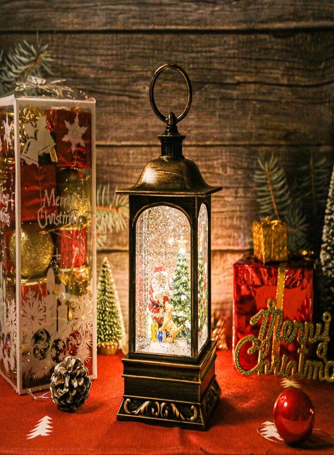 جريلونا كرة ثلجية لعيد الميلاد مع مؤقت، فانوس LED مزين ببريق على شكل بابا نويل، مثالي لتزيين المنزل - Image 4