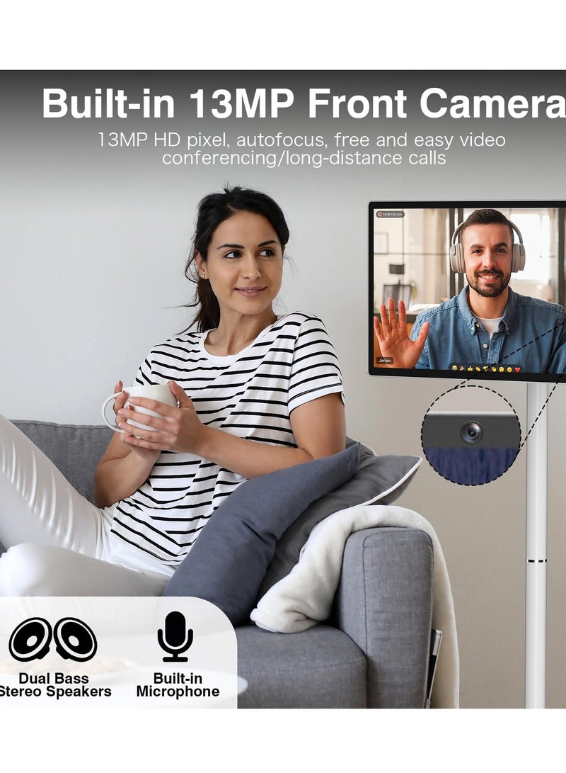 OTTAL New Model 24 Inch Rolling Smart TV with 1080P Touch Screen | Android 13 OS | MTK 8-core CPU | 6G+128G Storage | Built-in 13MP Camera | Remote Voice Control | Full Rotation Portable TV on Wheels，Stand by Me - Image 5