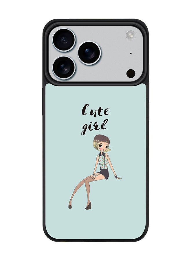 Stylizedd iPhone 17 Pro Case, [Compatible with MagSafe] Slim Magnetic cover Phone Case iPhone 17 Pro -Shy Cute Girl - Image 1