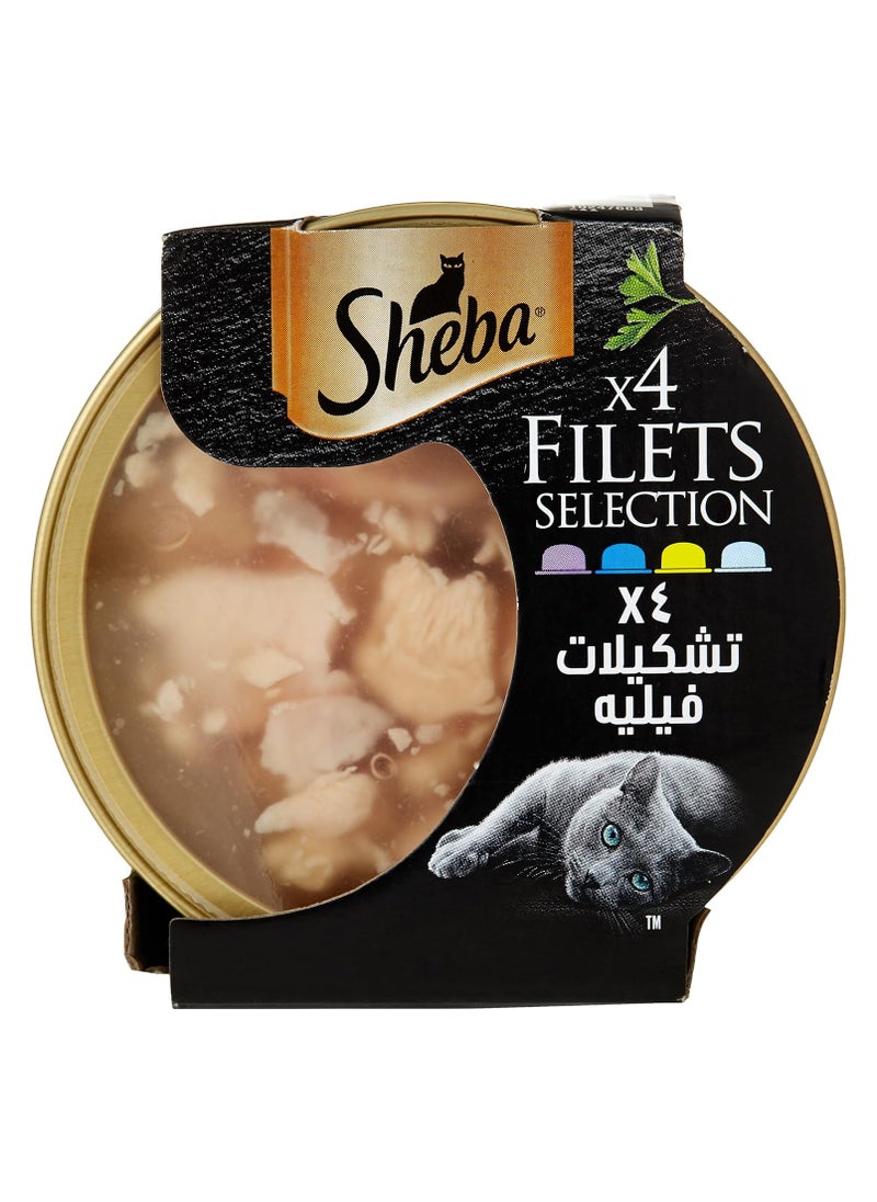 Sheba Cat Food Filet Selection Premium Wet Food Pack Of 4X60G  - Image 3
