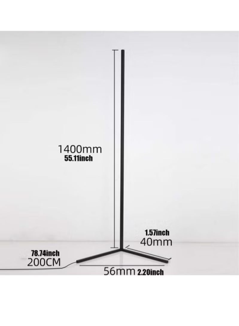 Raxoom Stylish RGB Corner Floor Lamp – Customizable Color, Brightness & Temperature with Remote Control for Living Room & Bedroom Ambiance - Image 3