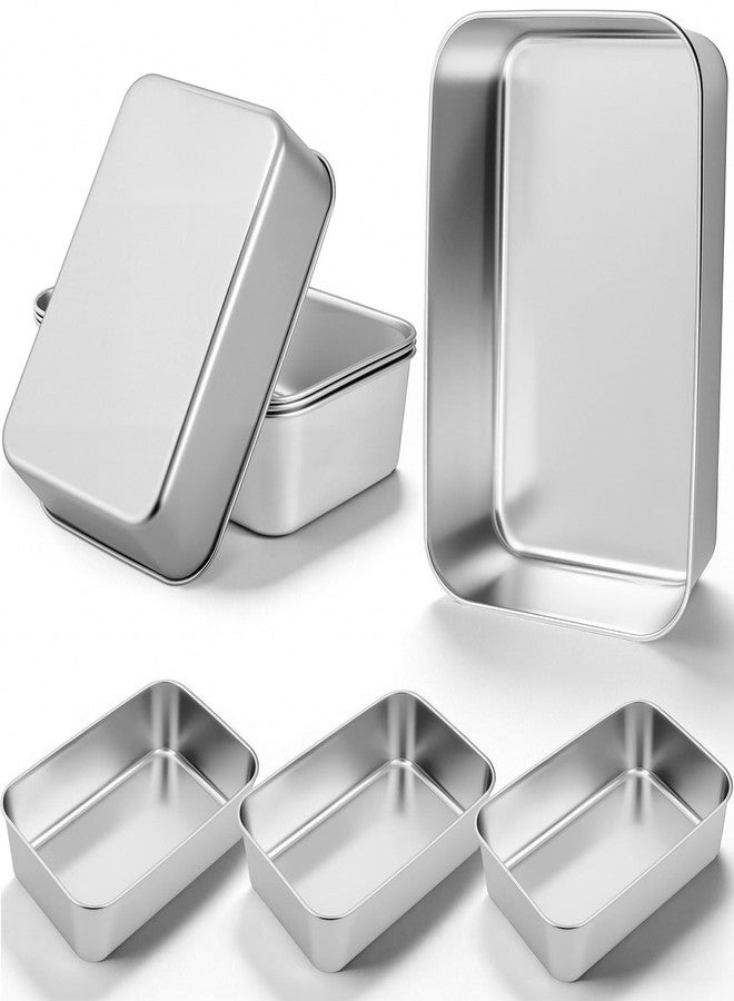 Enjamyo 8 Pack Loaf Bread Pans, 9 x 6 Inch Stainless Steel Loaf Pans, Baking Bread Pans for Meatloaf, Banana, Brownies, Lasagnas, Oven Dishwasher Safe(Silver) - Image 1