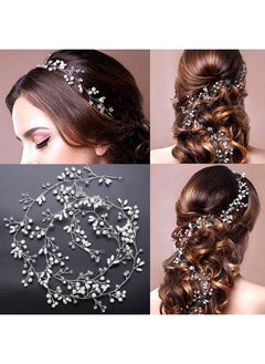 Snowie Soft 5Pcs Bridal Hair Accessories Set Hair Pins For Women Pearl Metal Wedding Hair Vine Crystal Beaded Hair Piece For Bride Bridesmaids Anniversary  - Image 5