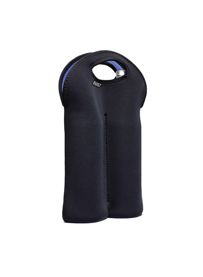BUILT 2B-BLK 2-Bottle Stain Resistant Neoprene Wine/Water Bottle Carry Tote, Black - Image 4