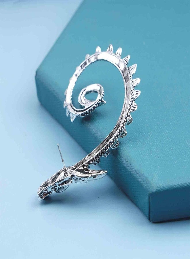 Buildcon Earcuffs Earrings for Women, Dragon Ear Cuff Earrings Stylish Gothic Punk Wrap Earrings, Unique Dragon Earring for Women, Wedding Parties, 3.8 * 6.2cm - Image 4