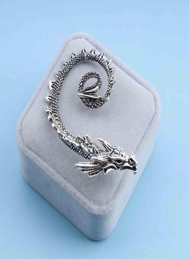 Buildcon Earcuffs Earrings for Women, Dragon Ear Cuff Earrings Stylish Gothic Punk Wrap Earrings, Unique Dragon Earring for Women, Wedding Parties, 3.8 * 6.2cm - Image 3