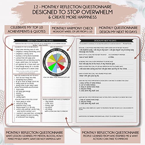 Freedom Mastery Life Mastery Planner - A 12 Month Journey to Crush Your Goals, Increase Productivity, Passion, Success & Happiness - Weekly & Monthly Life Planner, Habit-Tracker, Gratitude Journal & Organizer, A5 - Image 5
