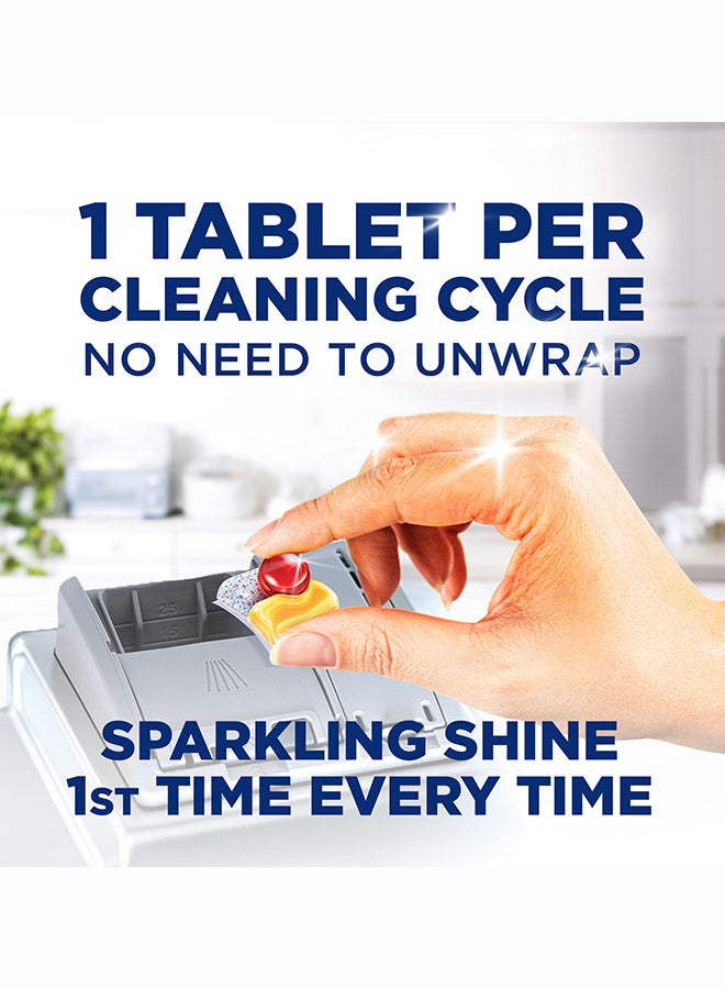 Finish Quantum All in 1 Dishwasher Tablets, Lemon Sparkle Scent, 90 Tabs - Image 4