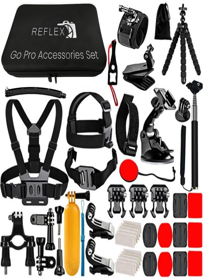 Reflex Camera 50 in 1 Action Camera Accessories Kit, compatible with GoPro Hero 9-12, DJI Osmo Action 2, 3, 4, Insta360 X2, X3, Akaso/Sony Sports Cameras and more - Image 1
