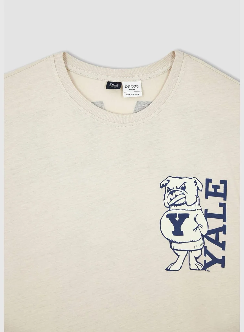 DeFacto Boxy Fit Yale Licensed T-Shirt