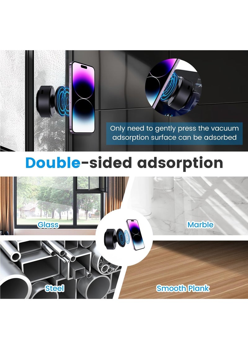 Necomi 360 ° Rotating Car Magnetic Phone Holder, Electric Vacuum Magnetic Suction Cup Car Phone Holder, Magnetic Phone Holder for Car/Gym/Mirror/Smooth Surface, Compatible with Magsafe iPhone and Android  - Image 2