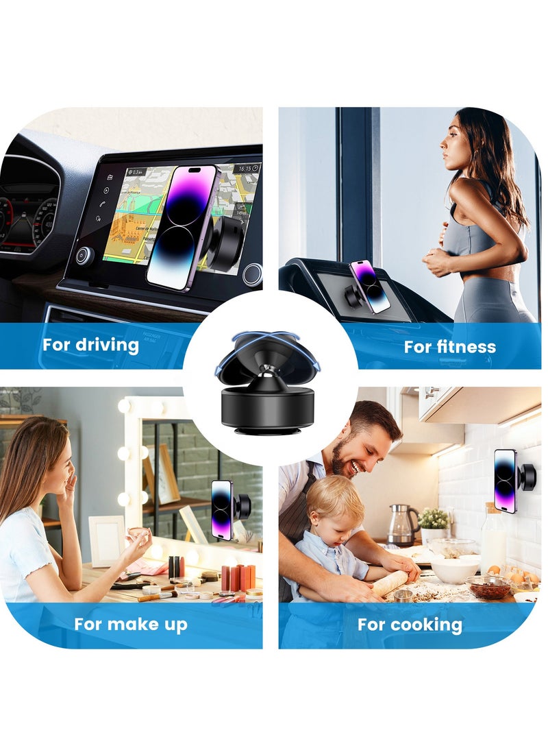 Necomi 360 ° Rotating Car Magnetic Phone Holder, Electric Vacuum Magnetic Suction Cup Car Phone Holder, Magnetic Phone Holder for Car/Gym/Mirror/Smooth Surface, Compatible with Magsafe iPhone and Android  - Image 5