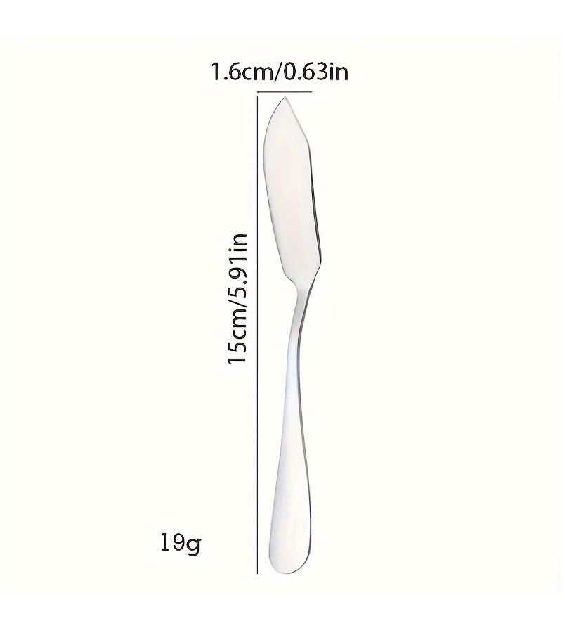 Golden 3 Piece Stainless Steel Mirror Polished Butter Knife Set Dishwasher Friendly - Image 5