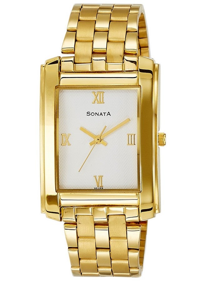 سوناتا ساعة سوناتا أنالوج بمينا بيضاء للرجال - NL7953YM01/NP7953YM01 - Image 1