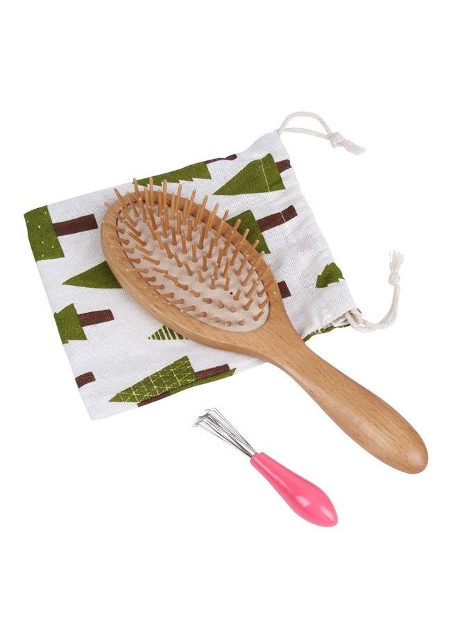 WeCoola - Wooden Bristle Hair Brush is a Wood Brushes with Wooden Bristles can Stimulate Scalp to Help Scalp Massage & Hair Growth,As Gift for Mother & Father & Friedn All Hair Type - Image 1