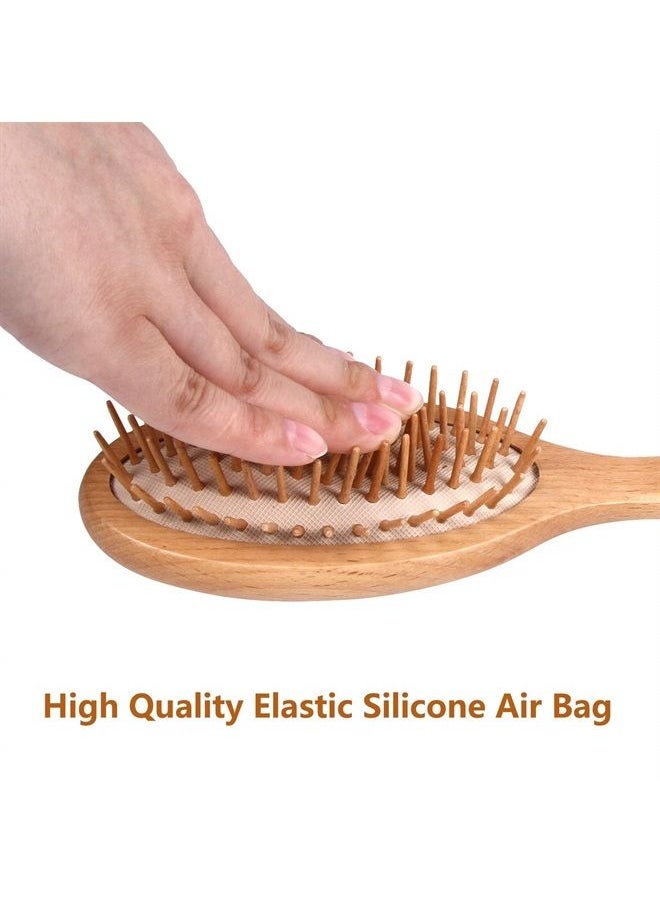 WeCoola - Wooden Bristle Hair Brush is a Wood Brushes with Wooden Bristles can Stimulate Scalp to Help Scalp Massage & Hair Growth,As Gift for Mother & Father & Friedn All Hair Type - Image 1