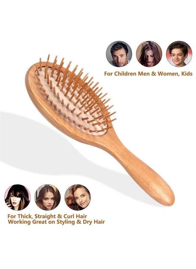 WeCoola - Wooden Bristle Hair Brush is a Wood Brushes with Wooden Bristles can Stimulate Scalp to Help Scalp Massage & Hair Growth,As Gift for Mother & Father & Friedn All Hair Type - Image 1