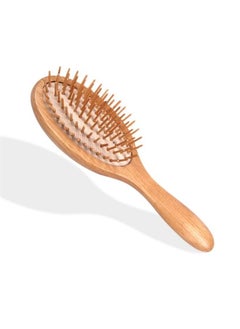 Wooden Bristle Hair Brush is a Wood Brushes with Wooden Bristles can Stimulate Scalp to Help Scalp Massage & Hair Growth,As Gift for Mother & Father & Friedn All Hair Type
