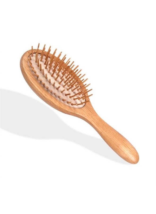 WeCoola - Wooden Bristle Hair Brush is a Wood Brushes with Wooden Bristles can Stimulate Scalp to Help Scalp Massage & Hair Growth,As Gift for Mother & Father & Friedn All Hair Type - Image 1