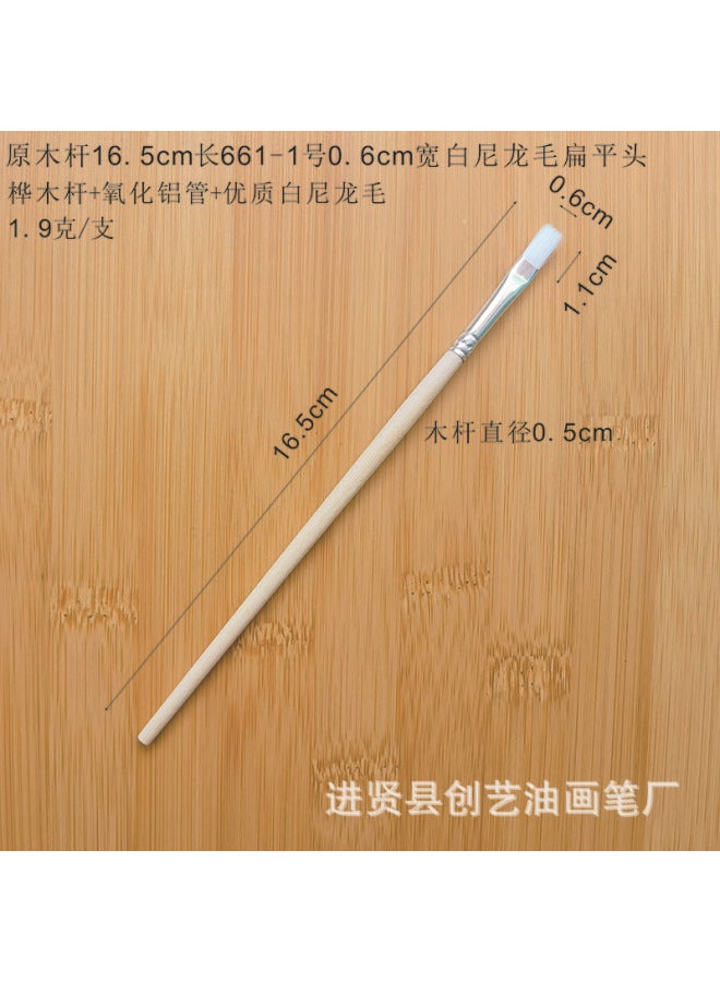 Chuangyi Acrylic Paint Pen Plastic Rod Digital Oil Painting Brush Flat Head Brush Gouline Brush Vinyl Doll Plaster Nylon Pen - Image 1