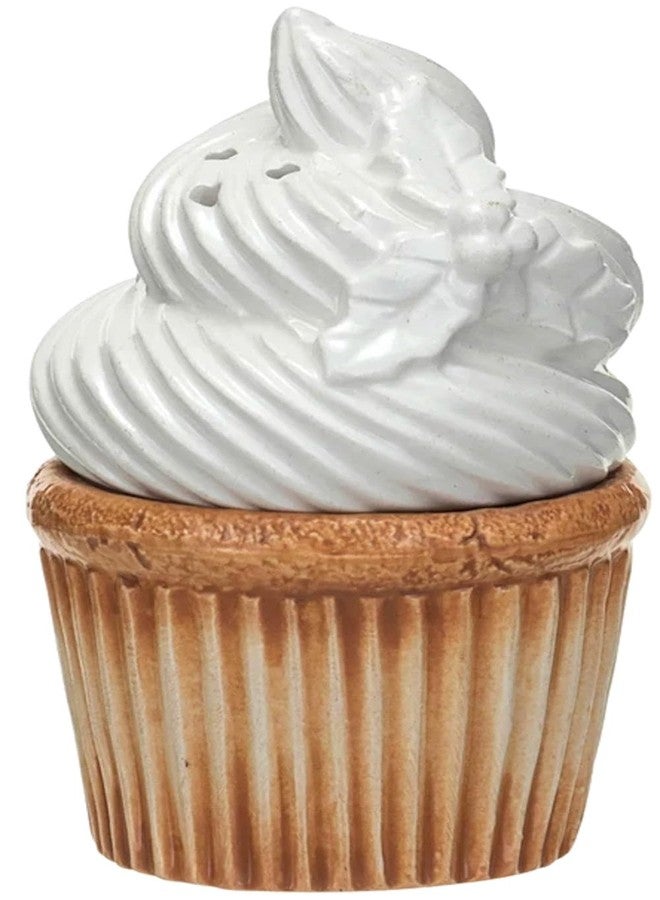 The Bridge Collection 3.25" White Icing Cupcake Christmas Salt and Pepper Shaker Set- 2 Piece Set Bakery Theme Kitchen Salt & Pepper Shakers - Image 2