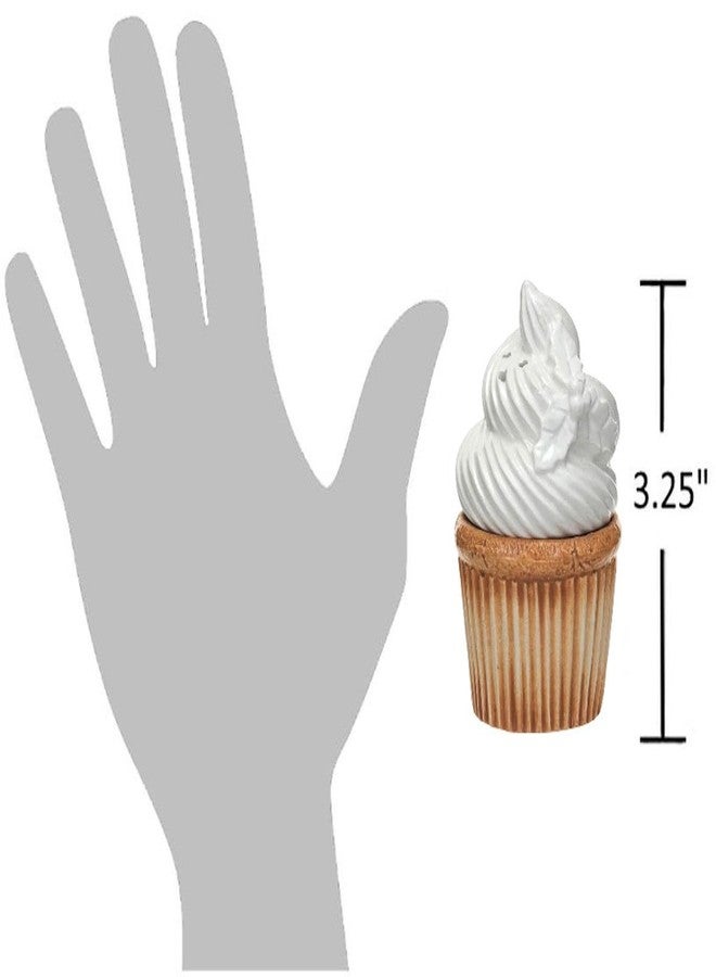 The Bridge Collection 3.25" White Icing Cupcake Christmas Salt and Pepper Shaker Set- 2 Piece Set Bakery Theme Kitchen Salt & Pepper Shakers - Image 4