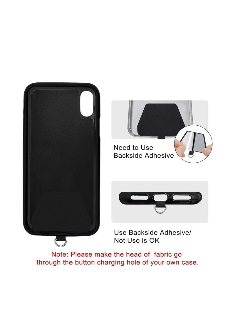 SYOSI Phone Lanyard, Universal Cell Phone Lanyard with Adjustable Nylon Neck Strap, Phone Tether Safety Strap Compatible with Most Smartphones with Full Coverage Case (Black) - Image 2