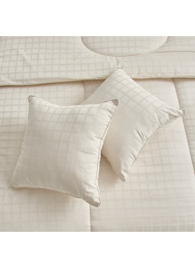 Home Box Opulent Luxe 5-Piece Cotton Solid Dobby Super King Comforter Set - 240x240 cm  - Image 2