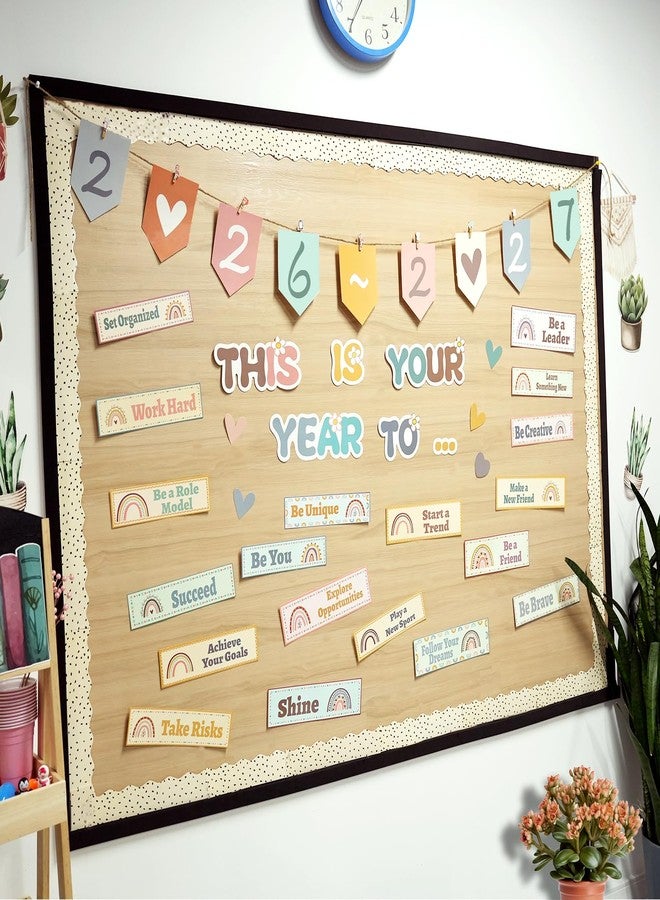 VABAMNA Boho Classroom Bulletin Board Decorations, This is Your Year to Bulletin Board Sets, Growth Mindset Positive Affirmations Wall Decor for Teacher Welcome Back to School Classroom Door Wall Decors - Image 5