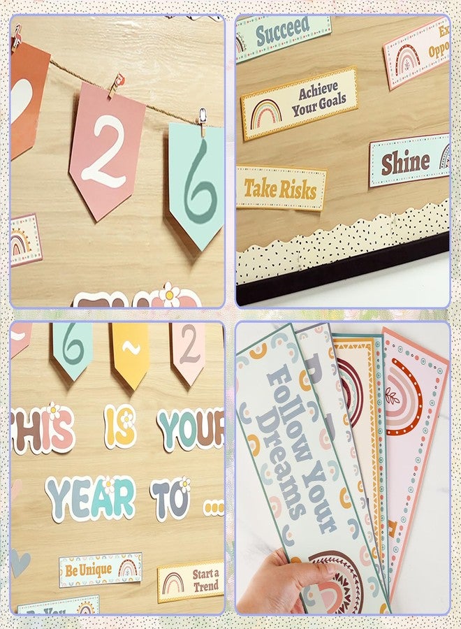VABAMNA Boho Classroom Bulletin Board Decorations, This is Your Year to Bulletin Board Sets, Growth Mindset Positive Affirmations Wall Decor for Teacher Welcome Back to School Classroom Door Wall Decors - Image 4