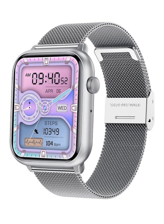 AROAQ HK27 Smartwatch 1.78″ AMOLED HD Display, Bluetooth Calling, NFC, AI Voice Assistant, Health & Fitness Tracker – Mesh Steel Strap , Gray - Image 1