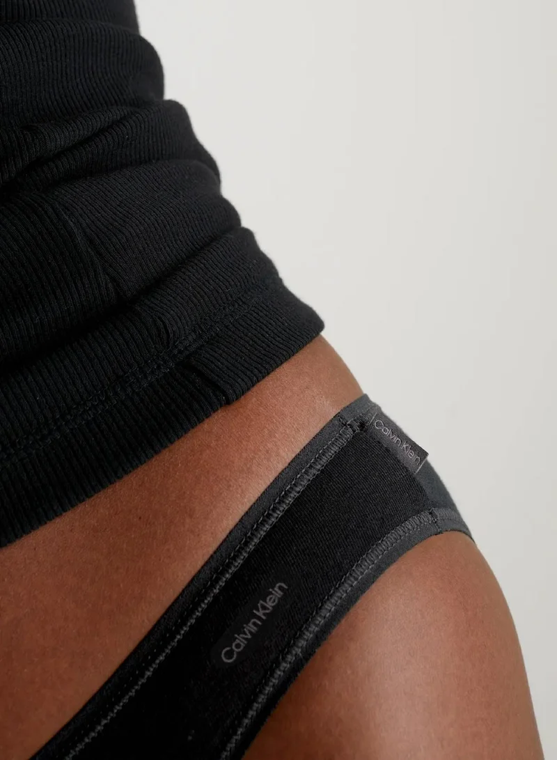 Calvin Klein Black /Black /Black 3 Pack Bikini Briefs - Ideal Cotton for Women | Best Price UAE