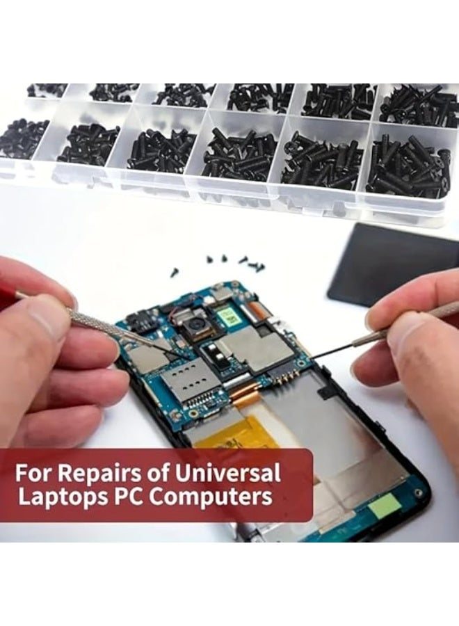 My Souq store- 400 Pcs Mini Micro Flat Head Phillips Screws Kit, M2 M2.5 M3 Carbon Steel Bolt Set for Electronics & Small Devices - Image 4