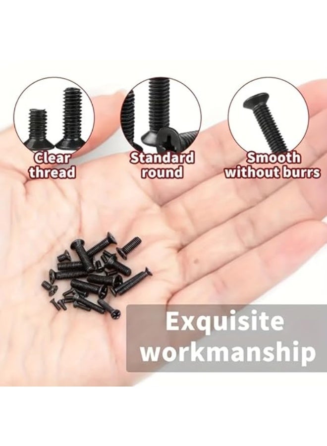 My Souq store- 400 Pcs Mini Micro Flat Head Phillips Screws Kit, M2 M2.5 M3 Carbon Steel Bolt Set for Electronics & Small Devices - Image 2