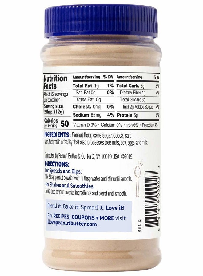 Peanut Butter & Co. Cocoa Peanut Protein Powder, Non-GMO Project Verified, Gluten Free, Vegan, 6.5 oz Jar - Image 2