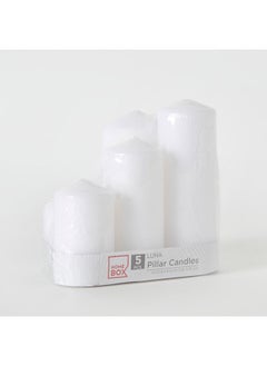Home Box Luna 5-Piece Pillar Candle Set 6 x 18 x 6 cm  - Image 4