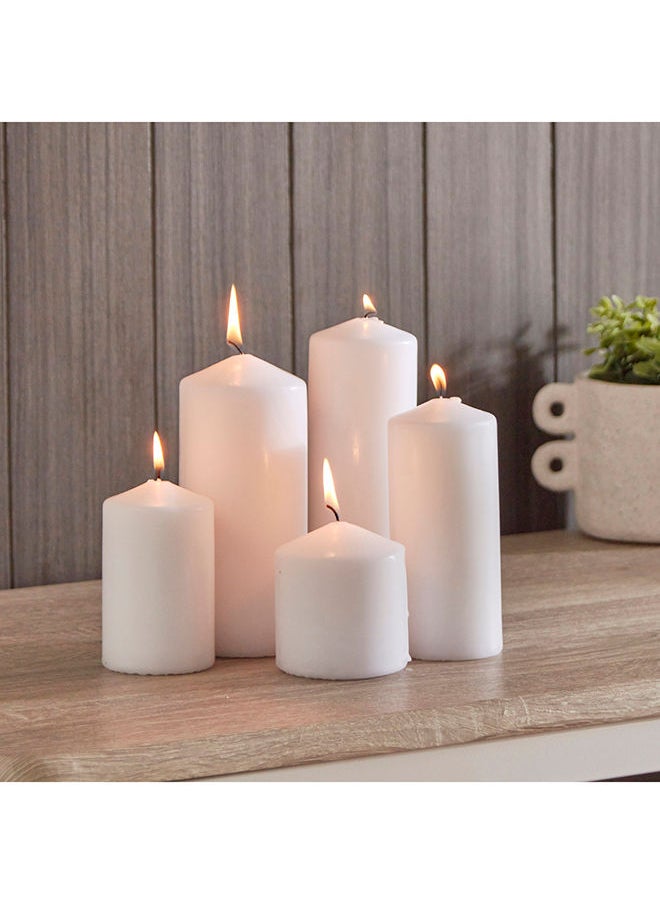 Home Box Luna 5-Piece Pillar Candle Set 6 x 18 x 6 cm  - Image 2